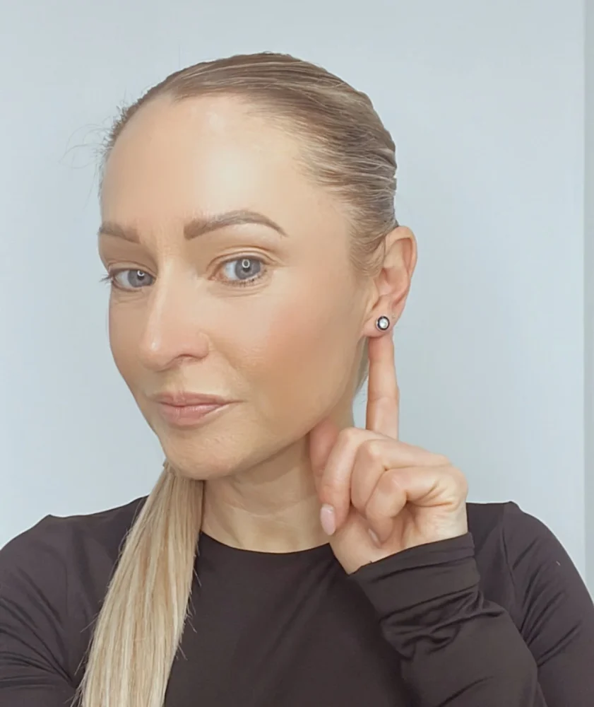 Art Deco Diamond and Sapphire Target Cluster Stud Earrings in platinum to 18ct yellow gold, Circa 1920s