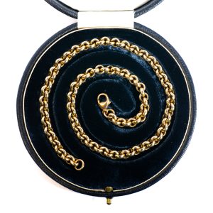 Vintage 9ct Gold Belcher Link Chain Necklace