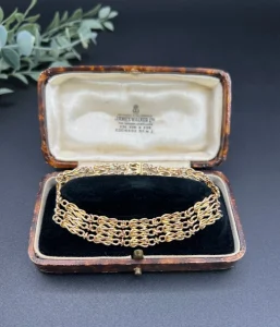 Antique 15ct Yellow Gold Lovers Knot Fancy Link Gate Bracelet