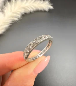 Antique Diamond Full Eternity Ring In Platinum