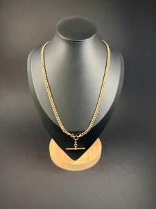 Antique Albert Chain Necklace In 9 Carat Rose Gold