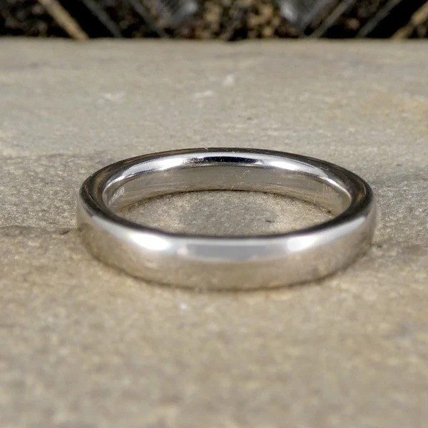 New diamond half eternity ring in platinum.