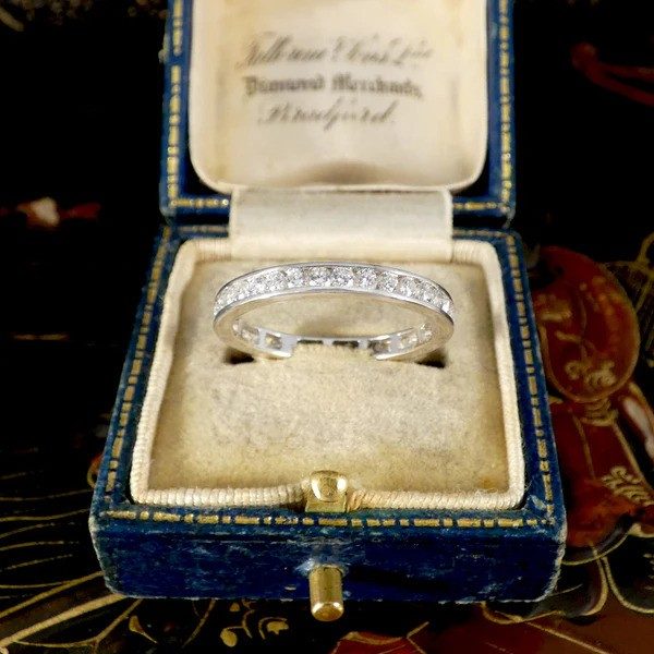 Diamond eternity ring in platinum.